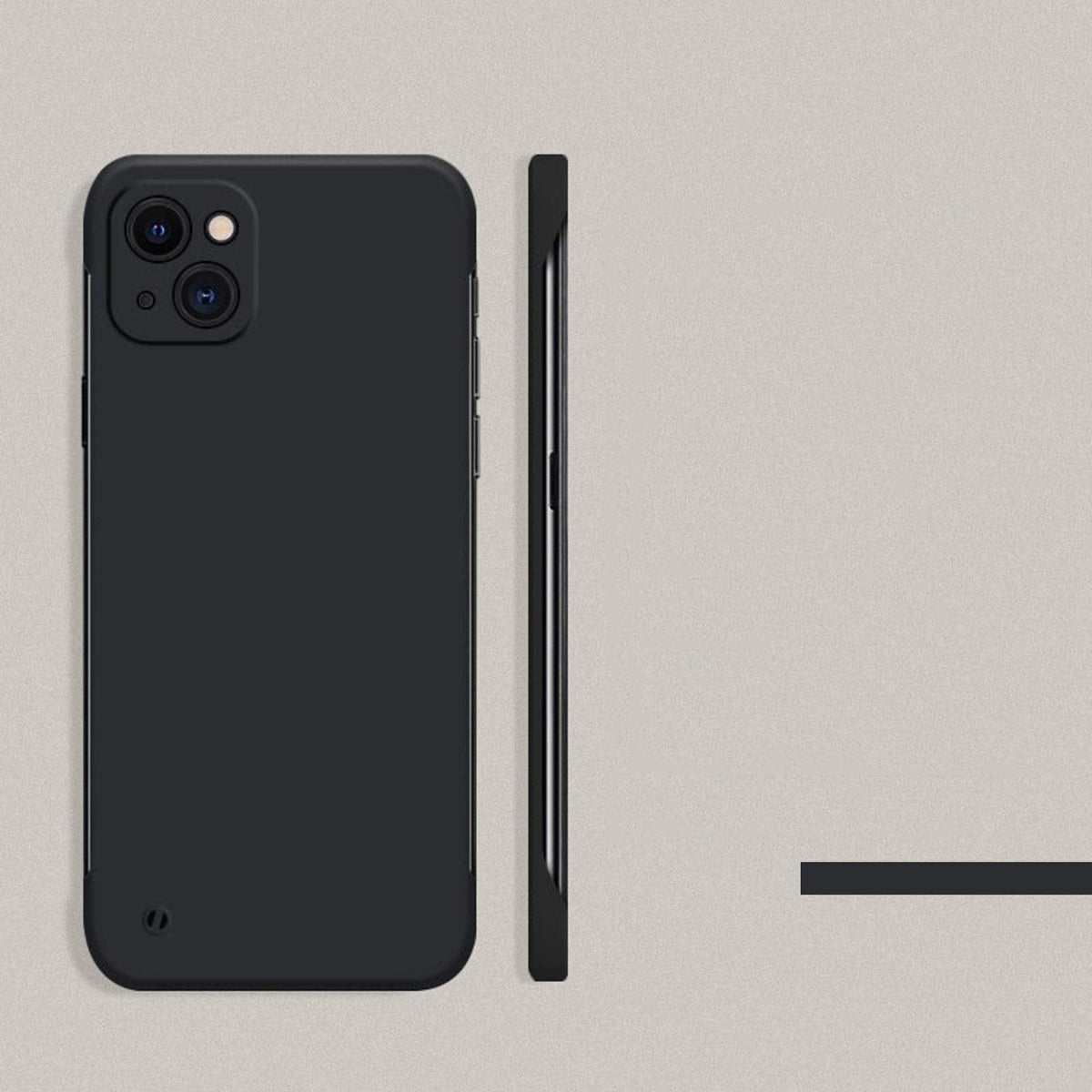 Slim Hardshell Case for iPhone 14-17 Series with Lens Cover & Anti-Fingerprint Finish – Minimal Protection with Raised Edges, Lanyard Hole