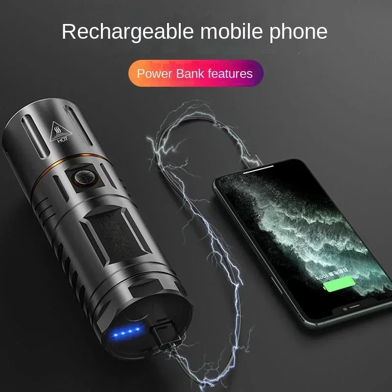 Haz de luz nocturna ultra brillante | Linterna recargable con LED de alta intensidad | Diseño resistente al agua para aventuras al aire libre