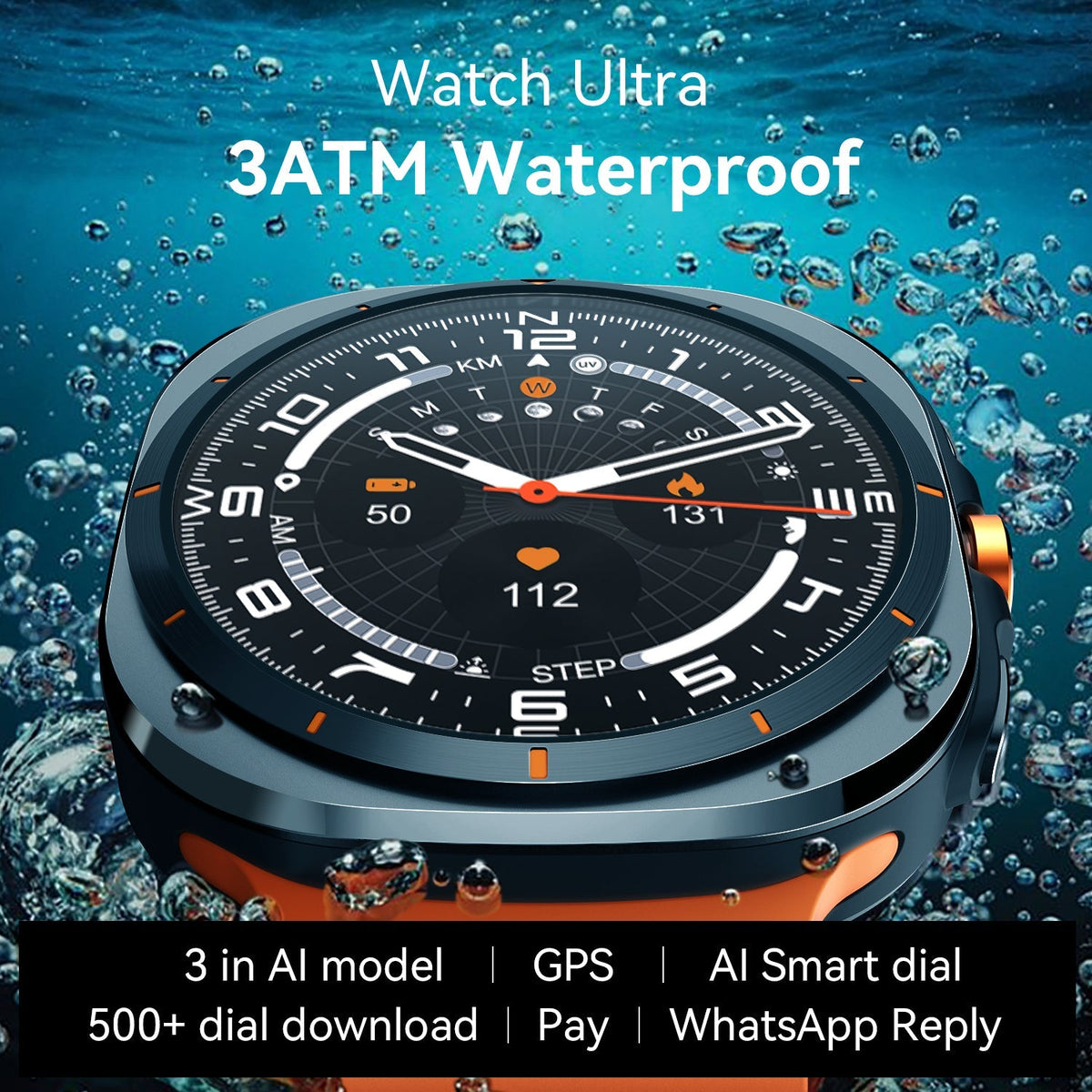 Ultra 7 Pro | Reloj inteligente con GPS, funciones de IA y llamadas por Bluetooth | Monitor de salud para entusiastas del fitness