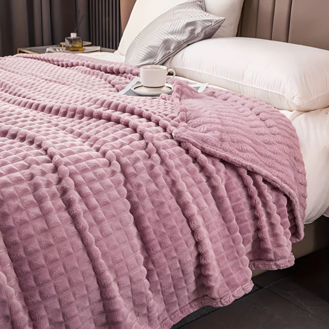 Ultra Soft Double-Sided Fleece Plaid Blanket – Warm Plush Comfort