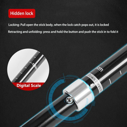Ultralight Trekking Poles | Adjustable Length with EVA Grip Handles | Durable Support for Hiking and Camping