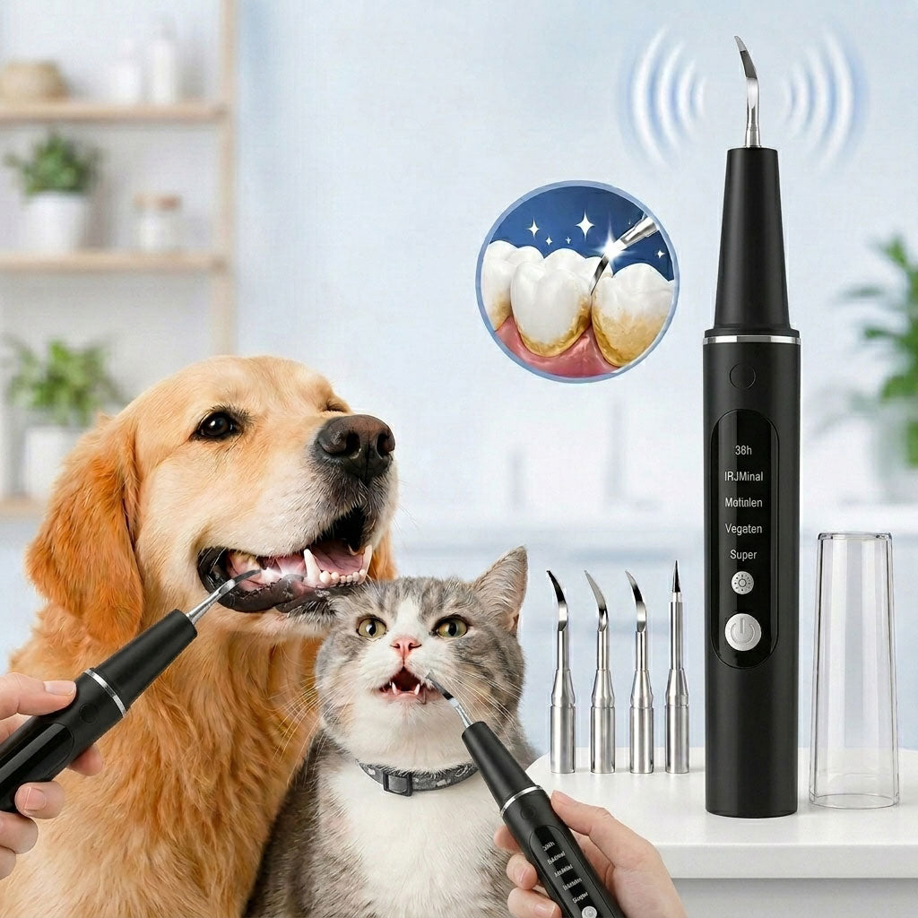 Ortekor Ultrasonic Pet Dental Cleaner for Dogs & Cats – At-Home Tartar Care for Fresher Breath Between Vet Visits