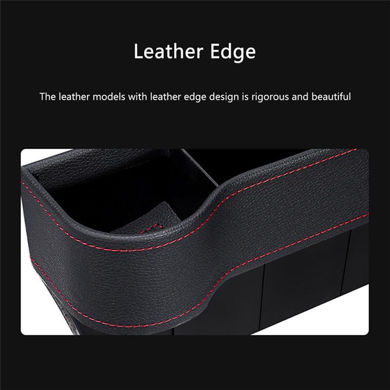 Universal Car Seat Gap Organizer | Faux Leather Storage Solution for Essentials