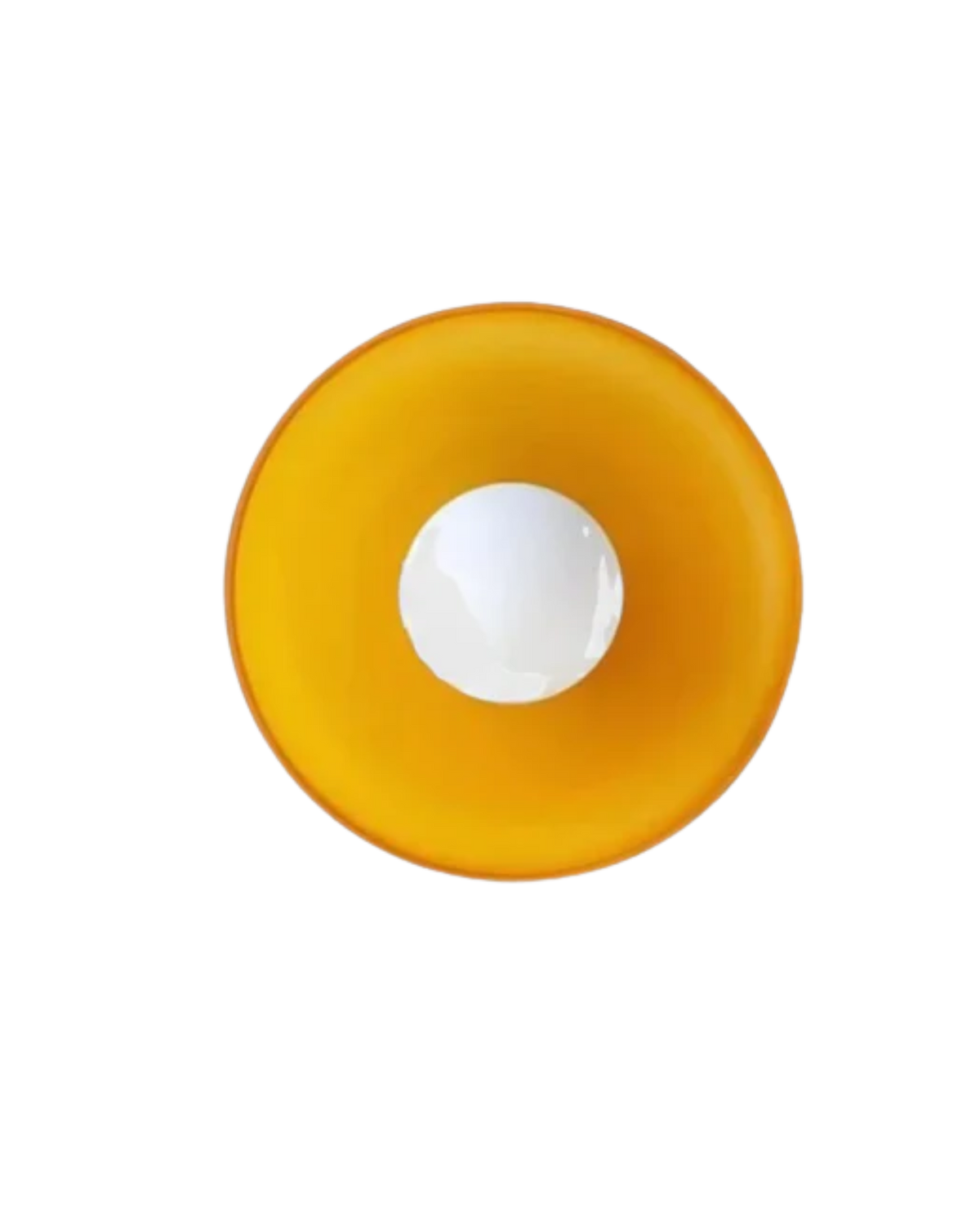 Flush Mount Ceiling Light with Glass Shade and Metal Frame for Living Room, Bedroom, Hallway – Round Overhead Fixture with Warm White Glow