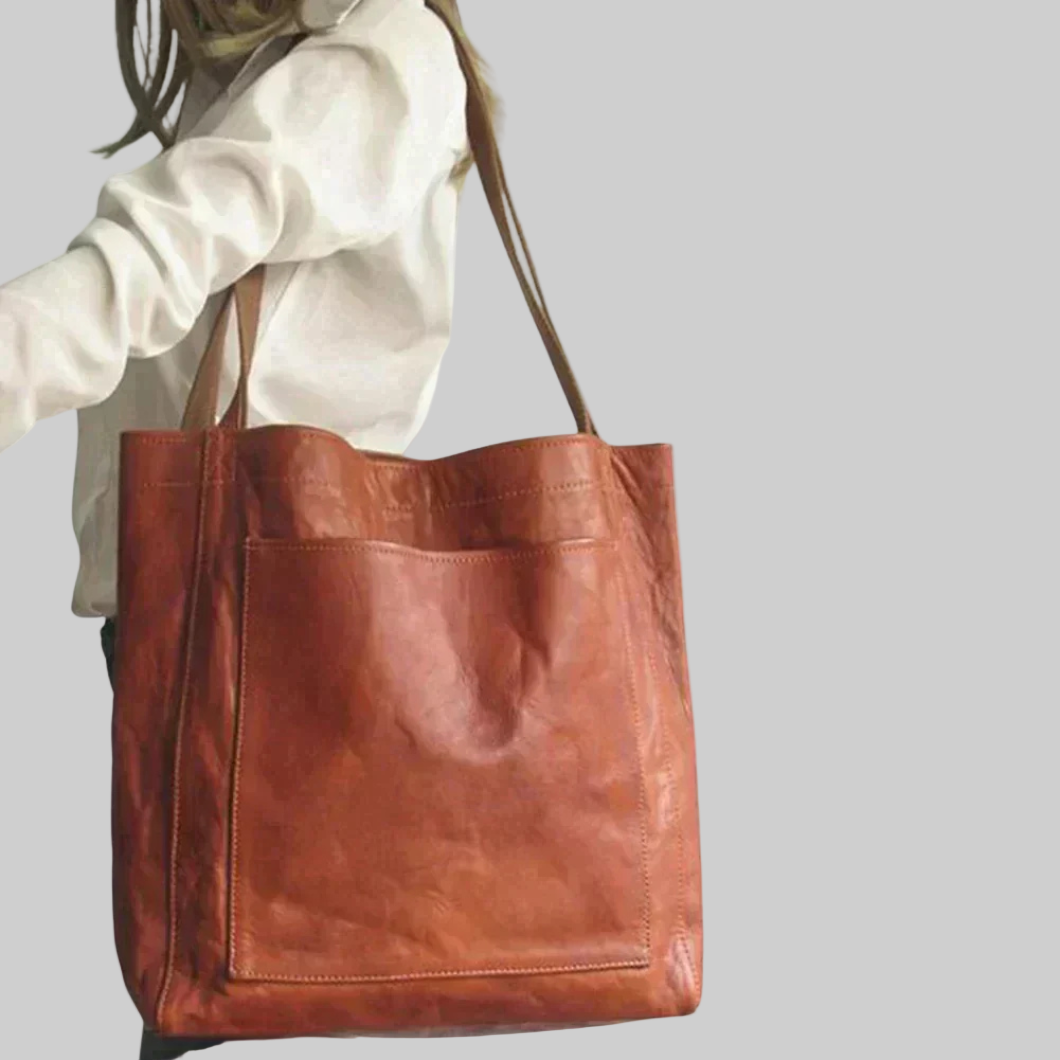 Women's Faux Leather Handbag with Interior Organizer Pockets | Versatile Tote for Work & Everyday | Structured Shoulder Bag in Classic