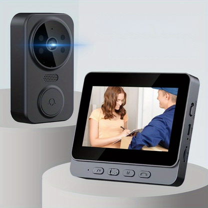 HD Camera Wireless Doorbell with 4.3 Inch Indoor Display