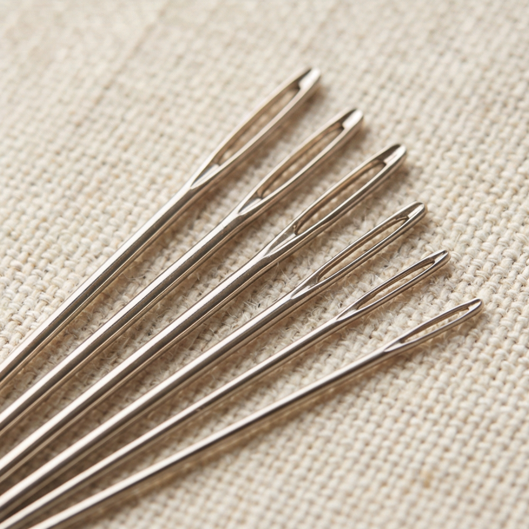 Removable-Page Needlework Learning Kit with 106 Techniques on Linen Sheets & 86-Piece Tool Set for Beginners