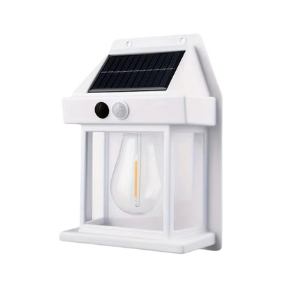 Solar Motion Sensor Security Light 3W LED Warm White for Outdoor Entrance Patio Garden Driveway Wireless Wall Lamp 26 ft Detection