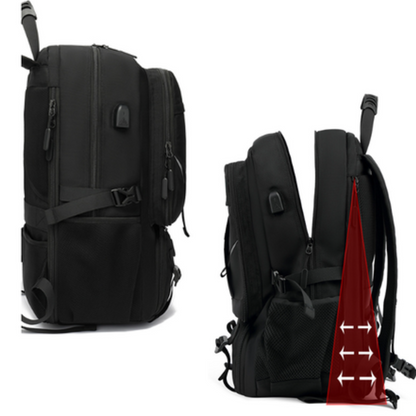 TrekX Expand | Mochila de viaje de 60 L con tejido repelente al agua | Diseño ergonómico para mayor comodidad