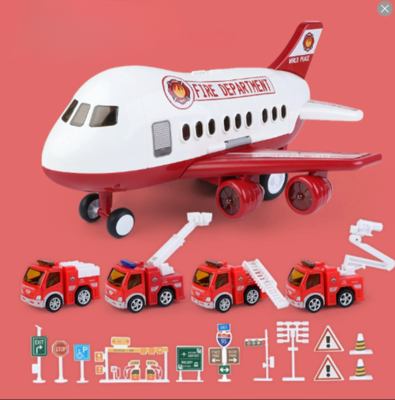 Interactive Cargo Plane Toy Set with Vehicles & Accessories for Kids Ages 3-6 | STEM Building Play for Toddlers & Preschool Boys Girls