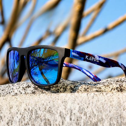 Polarized Riding Sunglasses with Blue Light Filter & UV400 Protection for Motorcycle & City Driving