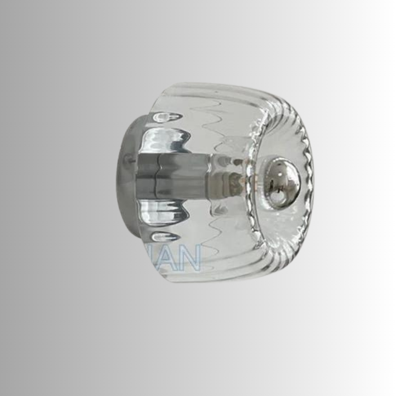 Sconce with Glass Globe 6.3 Inch Diameter Metal Accent Fixture for Bedrooms Hallways Staircases Reading Nooks Entryways Modern Interior Ambi