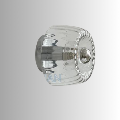 Sconce with Glass Globe 6.3 Inch Diameter Metal Accent Fixture for Bedrooms Hallways Staircases Reading Nooks Entryways Modern Interior Ambi