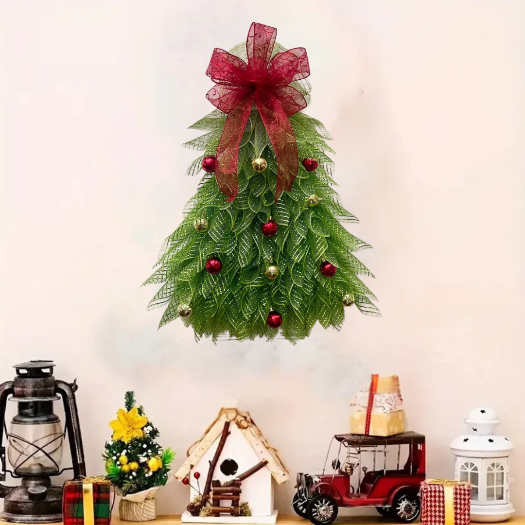 MERRYLOOP – Decoración de corona navideña para un estilo de mesa alegre