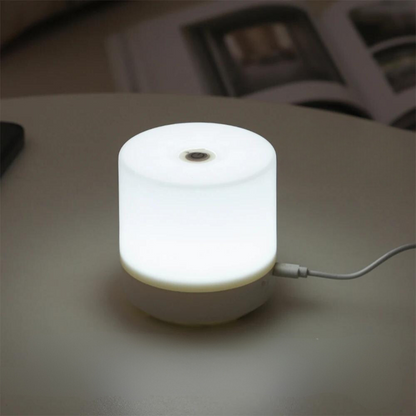 Dimmable LED Cube Lamp 3.3 Inch White Touch Control Bedside Light USB Powered for Nightstand Reading Desk Small Space Ambient Lighting