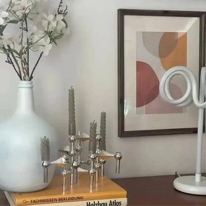 Candelabro Metálico Contemporáneo Elegante