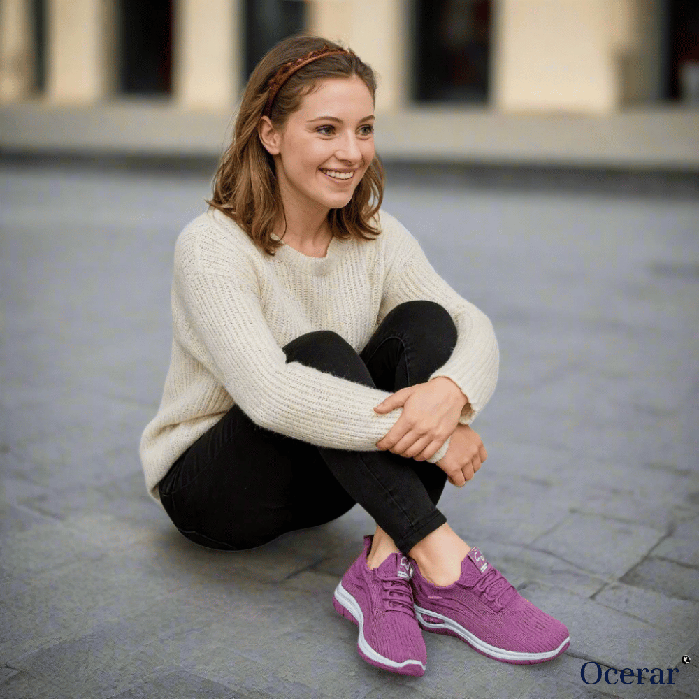 Women's Lightweight Mesh Sneakers – Breathable Slip-On Walking Shoes with Shock-Absorbing Sole for All-Day Comfort & Support