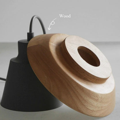 Lámpara colgante rústica de madera para techo