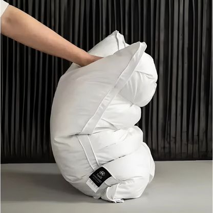 Premium Down Pillow Medium-Firm Support Hypoallergenic Sleep Pillow for Side & Back Sleepers Breathable Cotton Cover Neck Pain Relief
