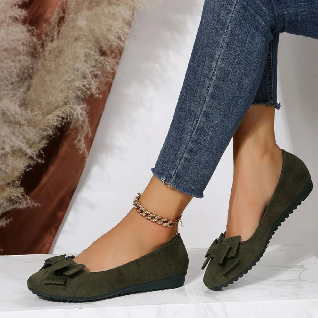 Women's Cushioned Ballet Flats with Arch Support – Lightweight Slip-On Shoes for All-Day Comfort
