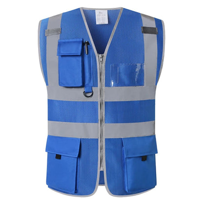 High-Visibility Safety Vest with Reflective Strips for Construction Workers & Road Crew – Breathable Workwear for Day & Night
