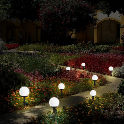 Luces solares de jardín - Set de 3 luces LED impermeables, elegante iluminación para exteriores
