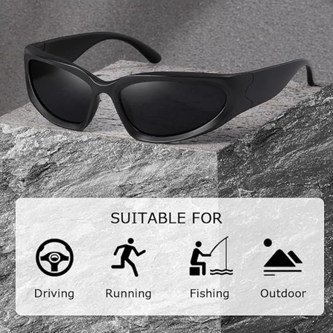 SwiftWrap | Gafas de sol deportivas polarizadas con protección UV | Diseño ligero para estilos de vida activos