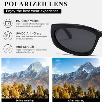 SwiftWrap | Gafas de sol deportivas polarizadas con protección UV | Diseño ligero para estilos de vida activos