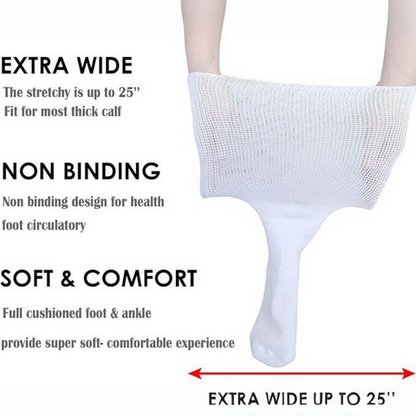 Máximo confort | Calcetines diabéticos extra anchos con ajuste no restrictivo | Ideales para pies y piernas hinchadas
