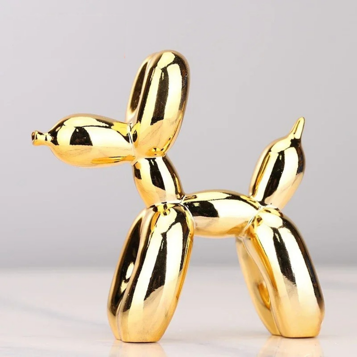 Resin Balloon Dog Sculpture – Modern Pop Art Figurine for Shelf, Desk & Home Decor in 3 Sizes