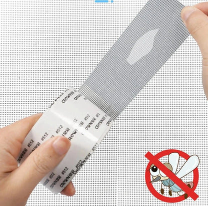 Screen Patch Tape Adhesive for Window & Door Mesh Tears Holes Rips 2-Pack Weatherproof Bug Barrier Indoor Outdoor