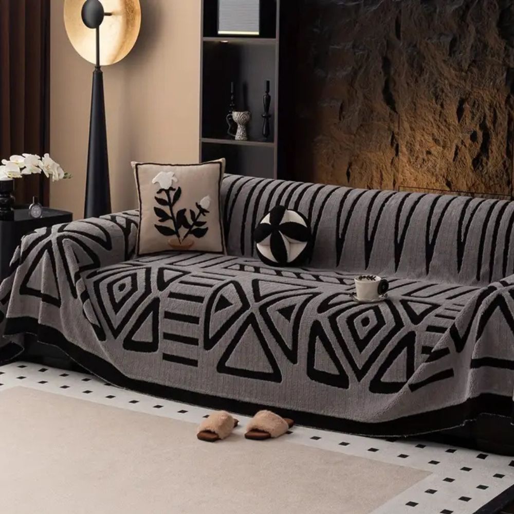 Urban Maze Sofa Cover - Premium Microfiber, Pet-Friendly Design