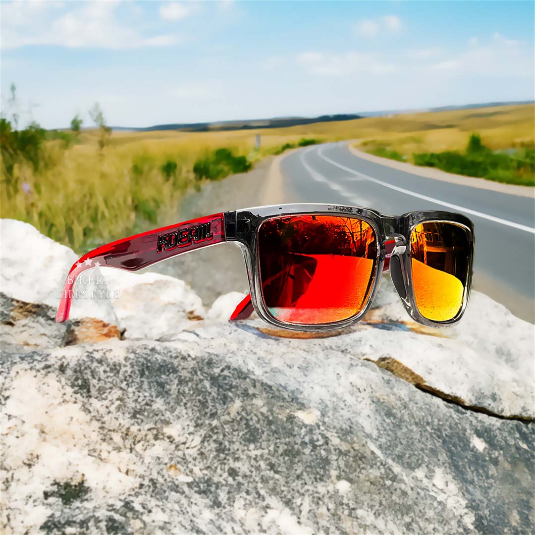 Wraparound Sport Sunglasses Polarized UV400 Shield for Men Women Motorcycle Cycling Driving Outdoor Activities Lightweight Shatterproof Lens