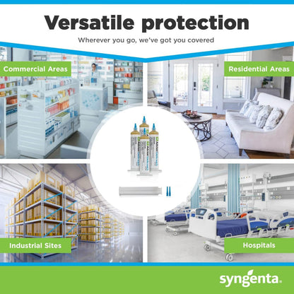 Cockroach Gel Bait Syringe with Indoxacarb - Professional Roach Control for Kitchen, Home & Commercial Use - Indoor Outdoor Application