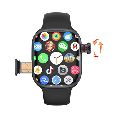 Android Smart Watch 4G with Retractable Camera, AMOLED Smartwatch with SIM Card Slot for Calls, WiFi Watch Phone