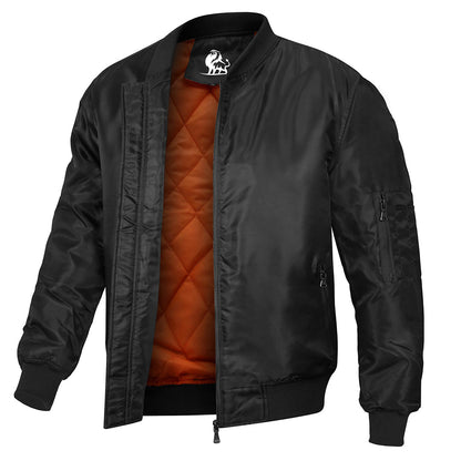 Premium Polyester Bomber Jacket – Water-Resistant Outerwear for Men – Lightweight Flight Jacket with Abrasion-Proof Coating