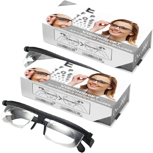 Adjustable Focus Reading Glasses with Dial Control for Near and Distance Vision, Variable Strength Eyewear for Men and Women