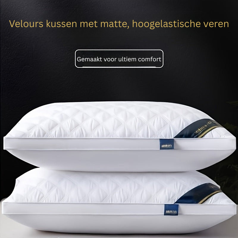Quilted Hypoallergenic Pillow Set – 2-Pack Breathable 3D Fill Pillows for Neck Support & All-Season Comfort
