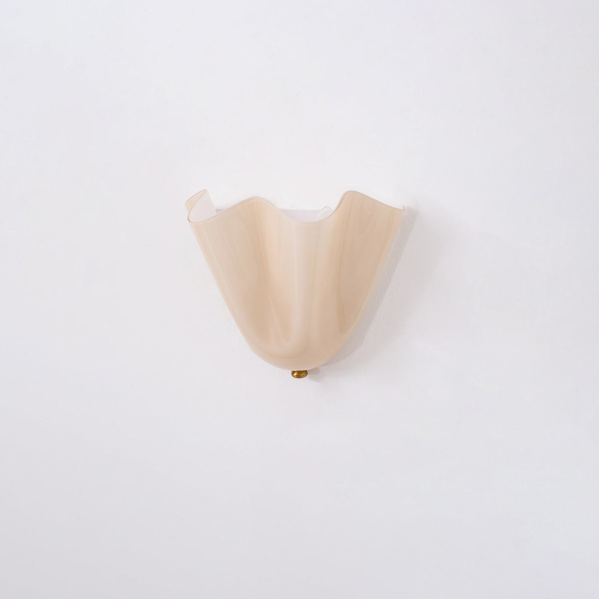 Hand-Blown Glass Wall Sconce 11 in Wide Petal Shade Lighting Fixture Bedroom Hallway Ambient Light E26 Base 110-120V Dual Bulb Decorative Mo