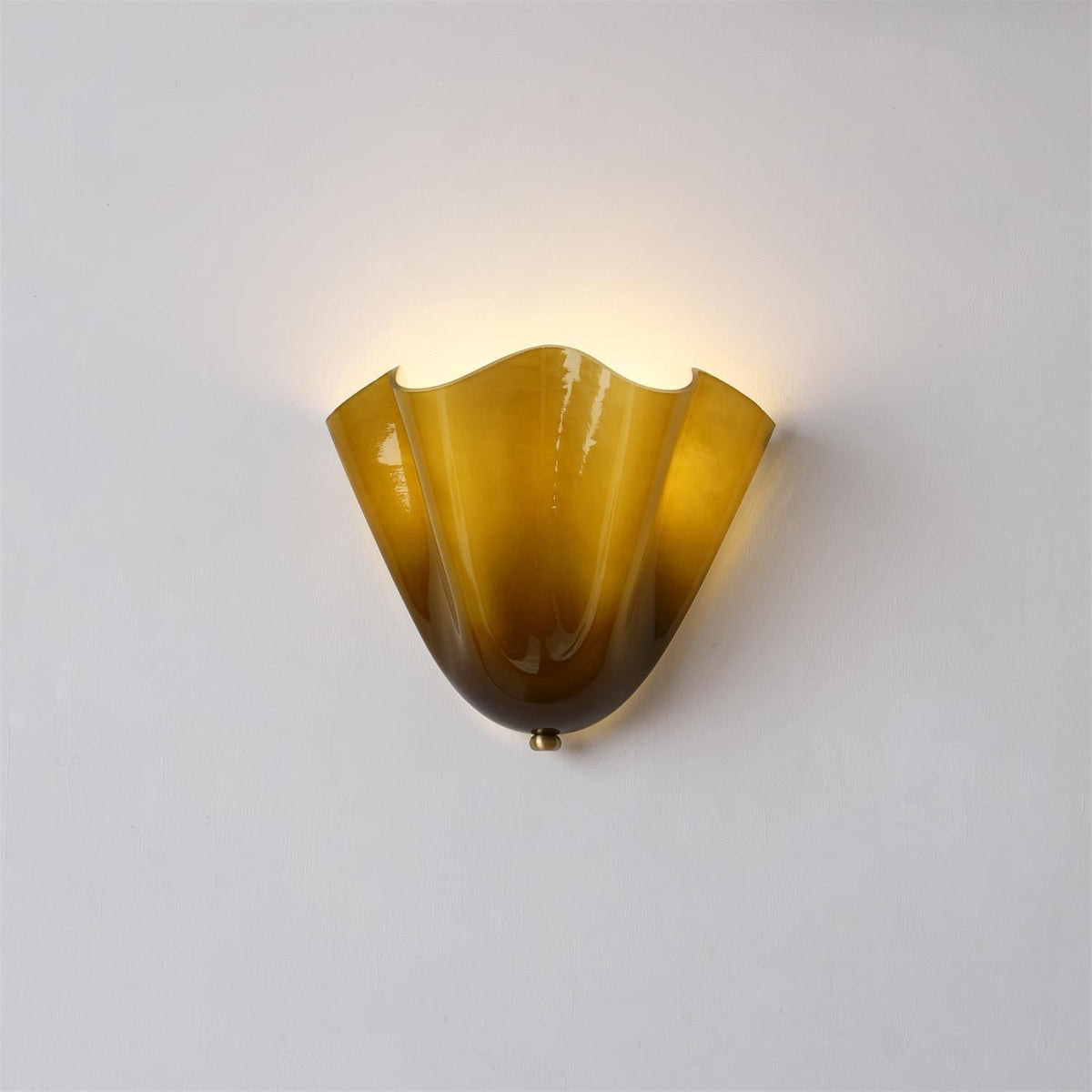 Dual-Socket Sconce Light with Textured Glass Shade in Warm Tones for Entryways & Powder Rooms