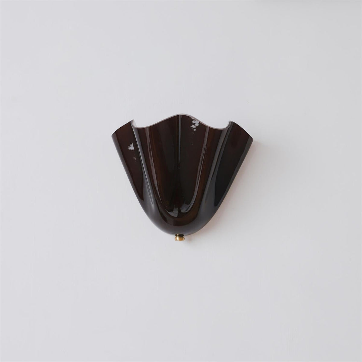 Hand-Blown Glass Wall Sconce 11 in Wide Petal Shade Lighting Fixture Bedroom Hallway Ambient Light E26 Base 110-120V Dual Bulb Decorative Mo