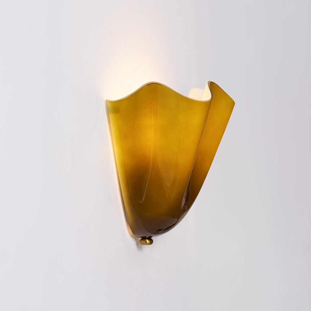 Dual-Socket Sconce Light with Textured Glass Shade in Warm Tones for Entryways & Powder Rooms