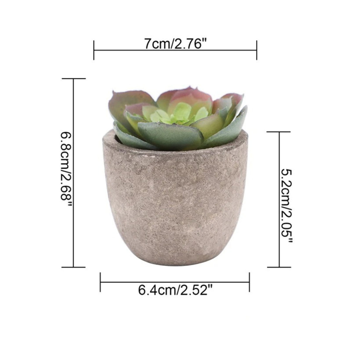 Verdea Artificial Succulent Plant - Realistic Faux Greenery, Rustic Pot