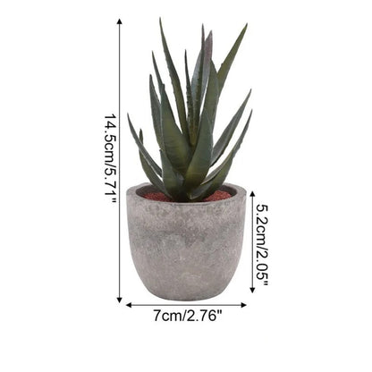 Verdea Artificial Succulent Plant - Realistic Faux Greenery, Rustic Pot