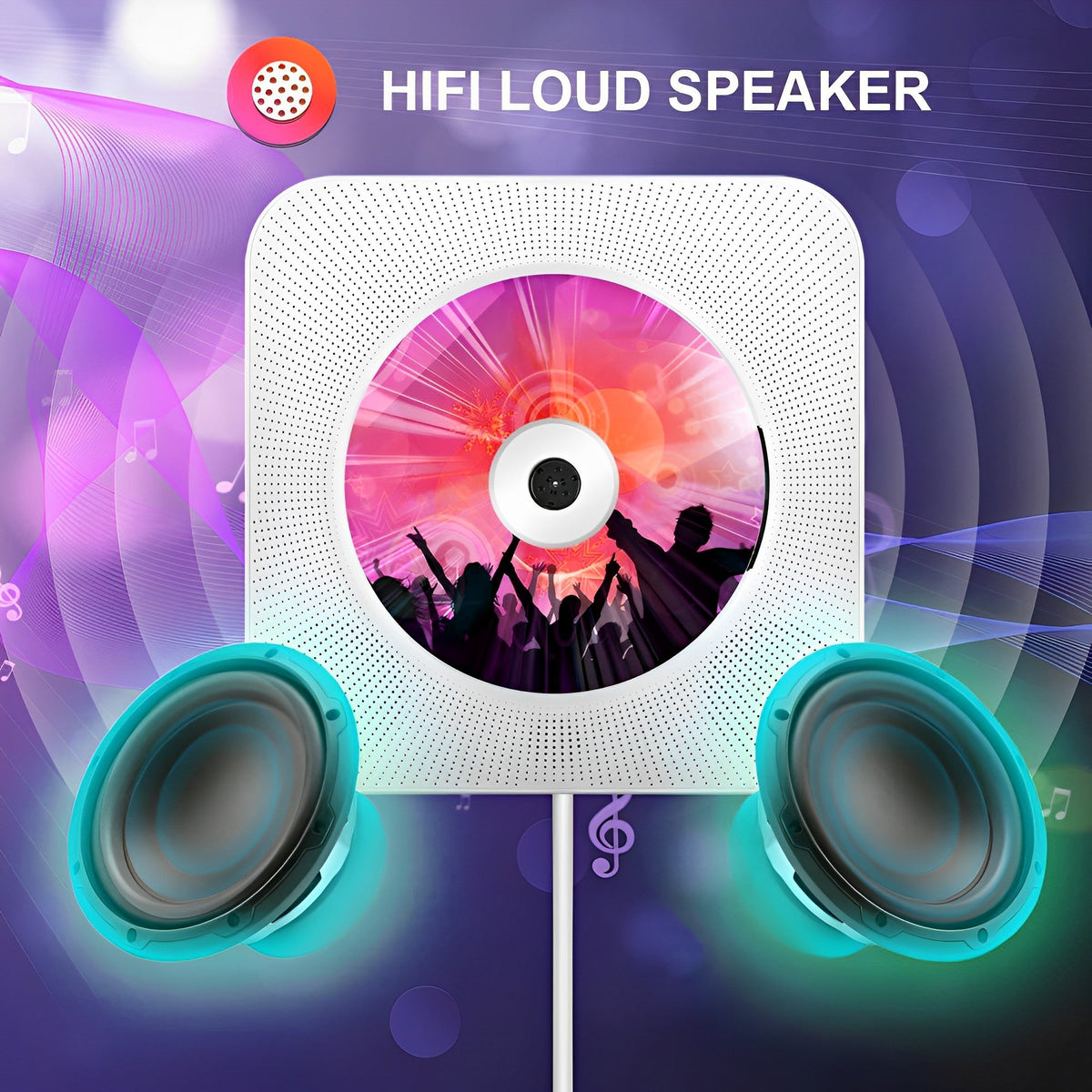 Versatile CD Player with Bluetooth & FM Radio | Crystal Clear Sound for Home Entertainment