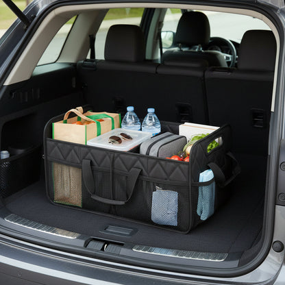 Versatile Car Trunk Organizer | Foldable Waterproof Storage Box with 50L Capacity for Efficient Vehicle Storage