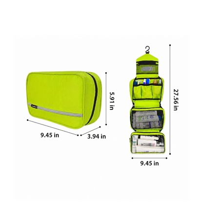 Versatile Hanging Toiletry Bag | Waterproof Dopp Kit with Smart Zip Pocket for Easy Travel Organization
