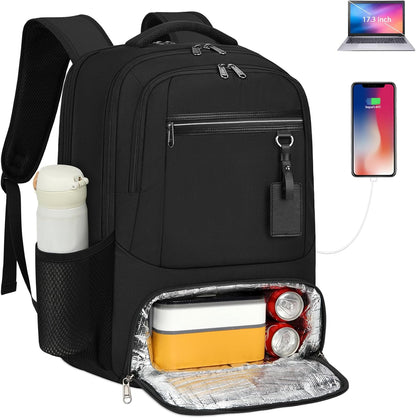 Versatile Laptop & Lunch Backpack with USB Charging Port | Waterproof Design for Travel and Work