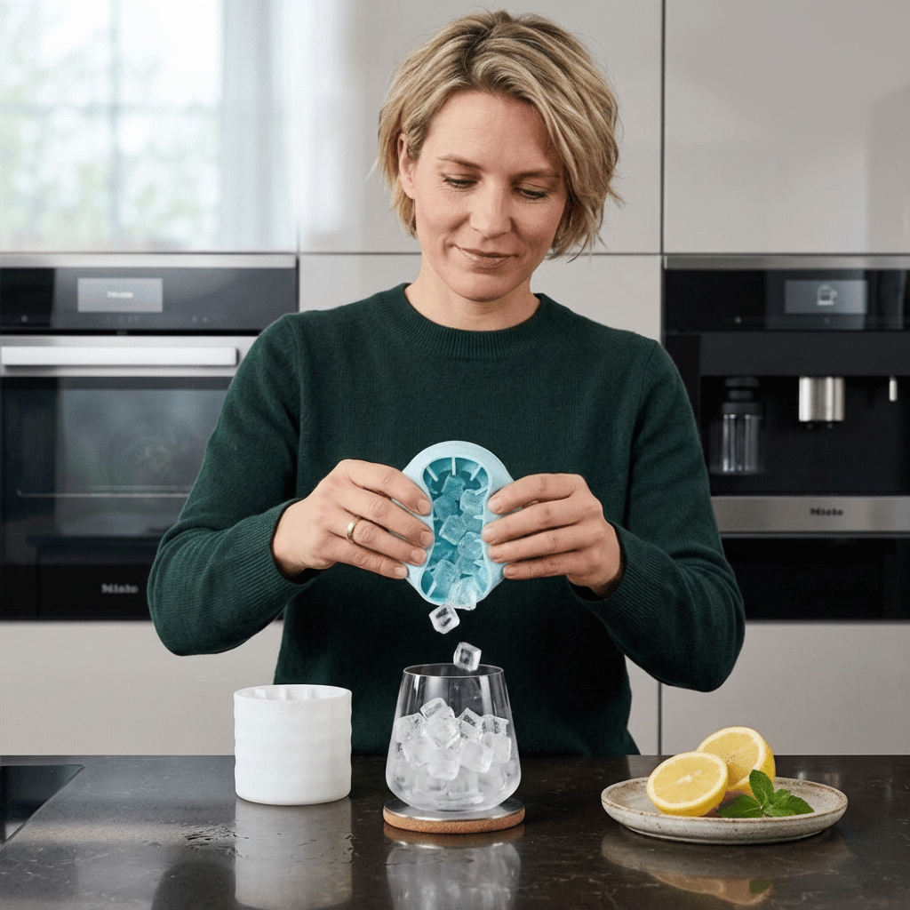 Versatile Silicone Ice Cube Tray with Lidded Design | Stackable Mold for Effortless Ice Making