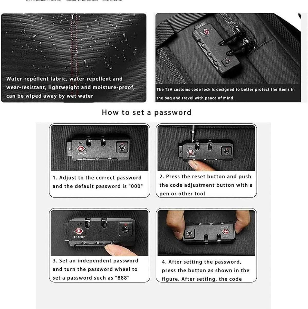 Versatile Travel Backpack | Expandable Compression Design with Anti-Theft Lock | Water-Repellent for Secure Storage